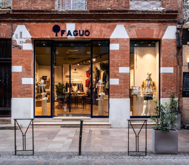 la façade de la boutique Faguo de Toulouse
